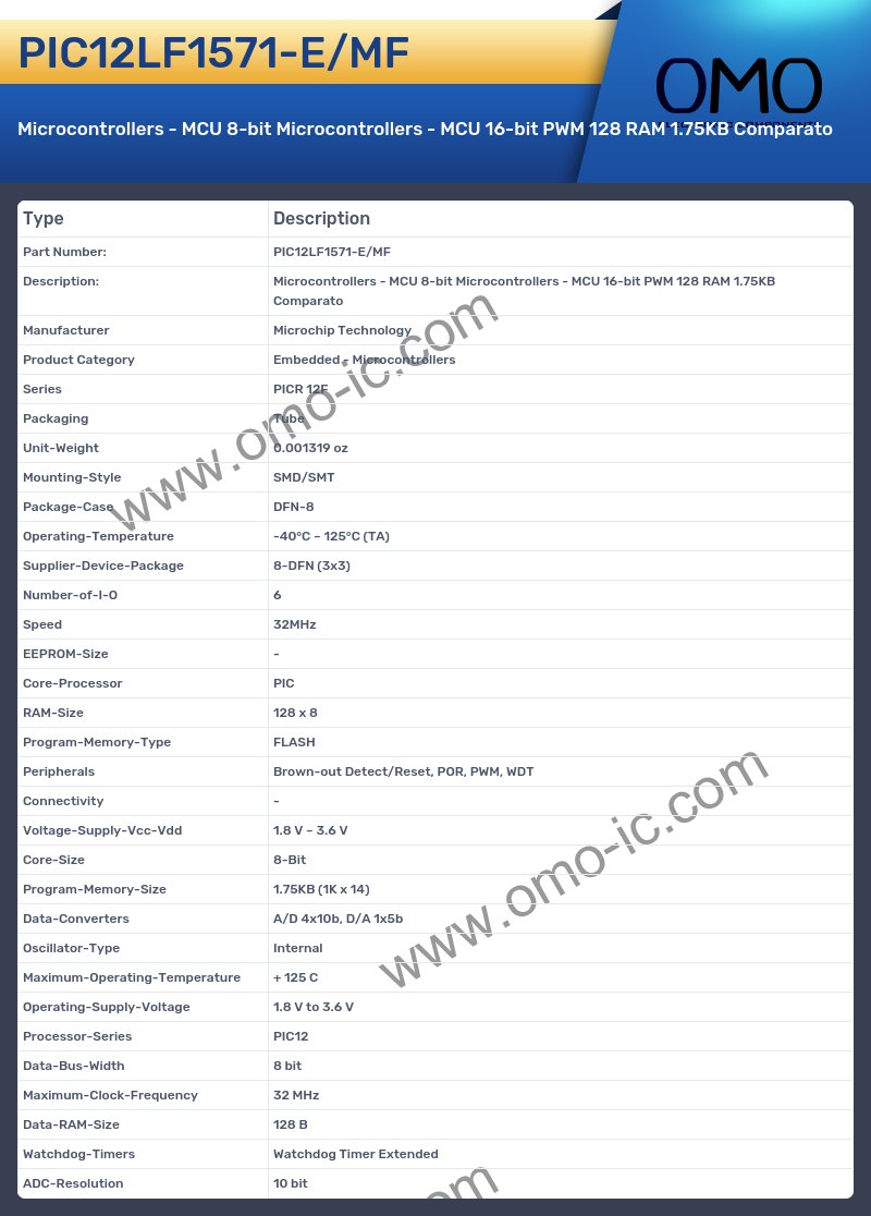 PIC12LF1571-E/MF