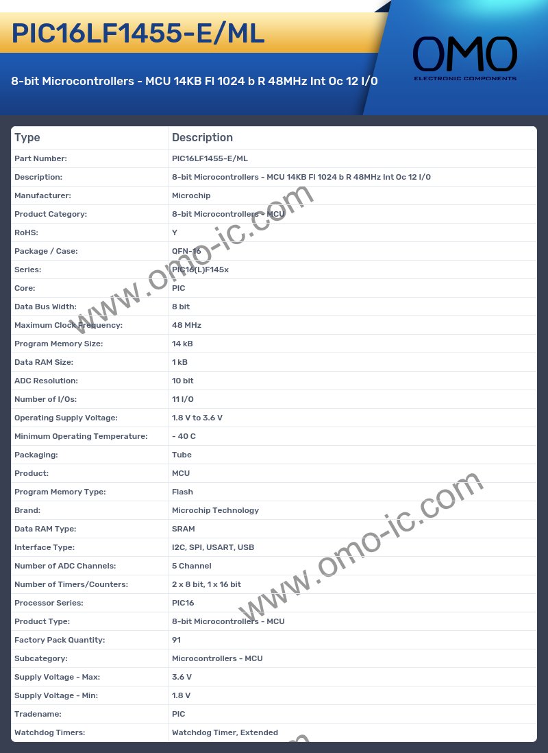 PIC16LF1455-E/ML