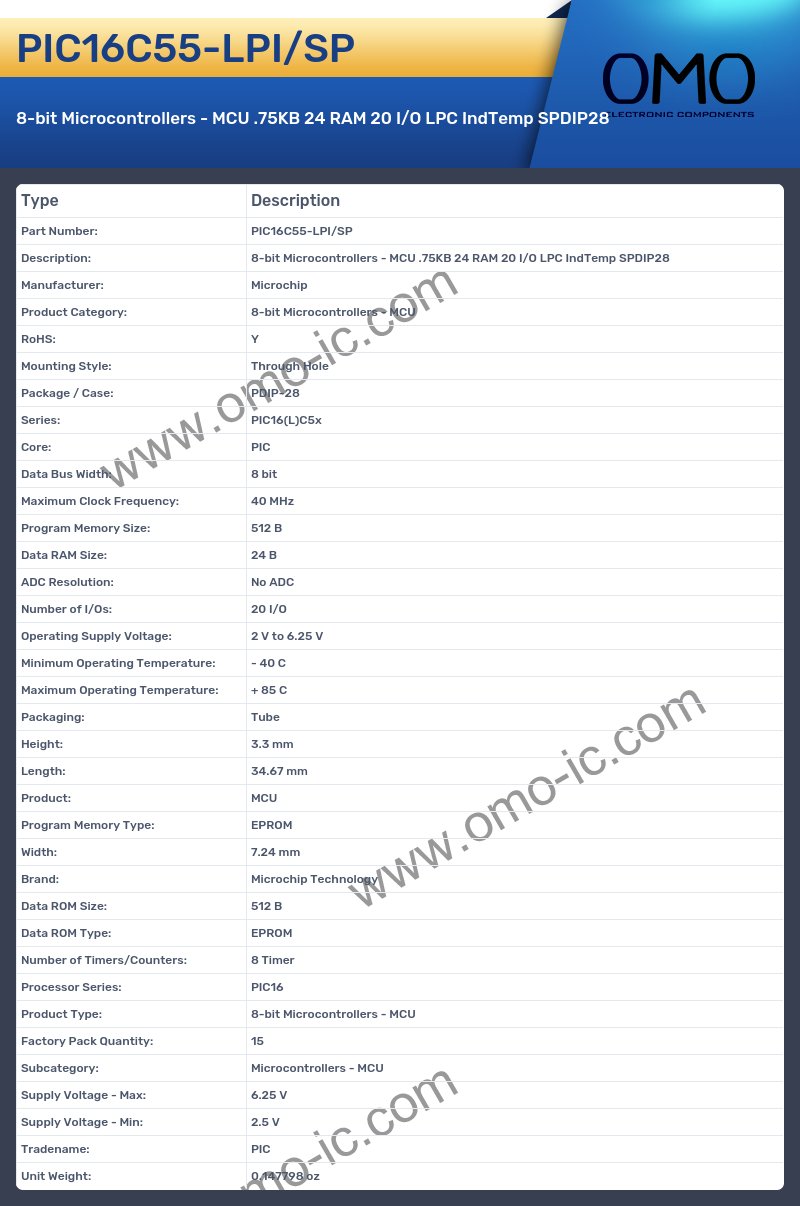 PIC16C55-LPI/SP