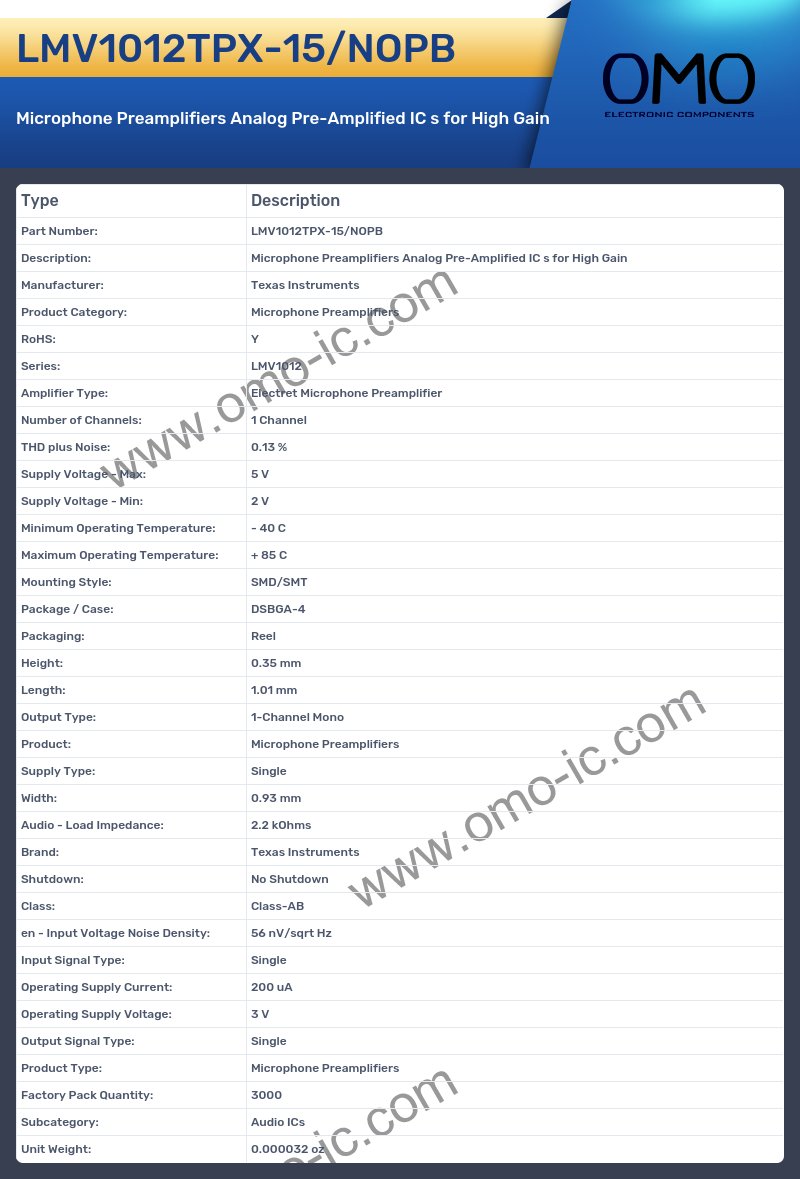 LMV1012TPX-15/NOPB