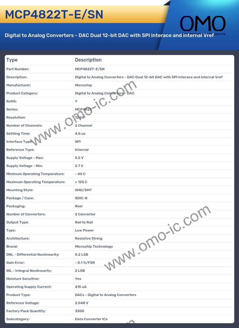 MCP4822T-E/SN