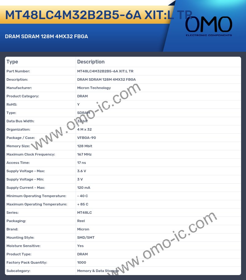 MT48LC4M32B2B5-6A XIT:L TR