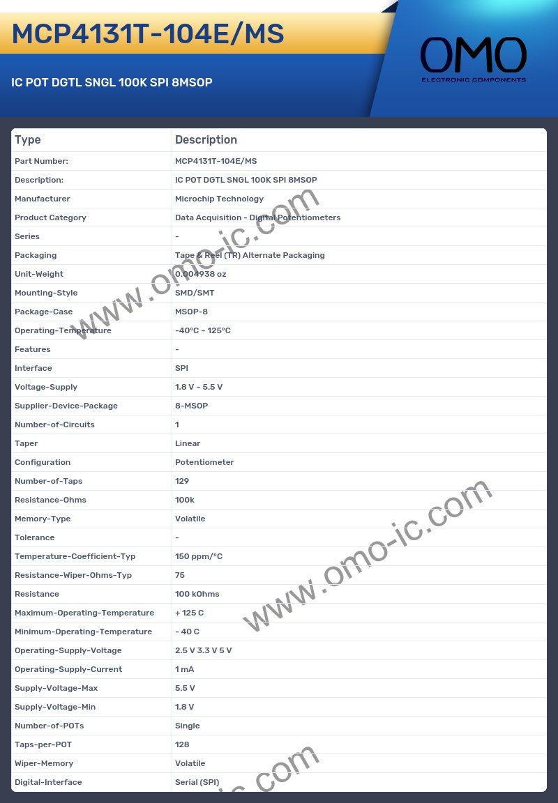 MCP4131T-104E/MS