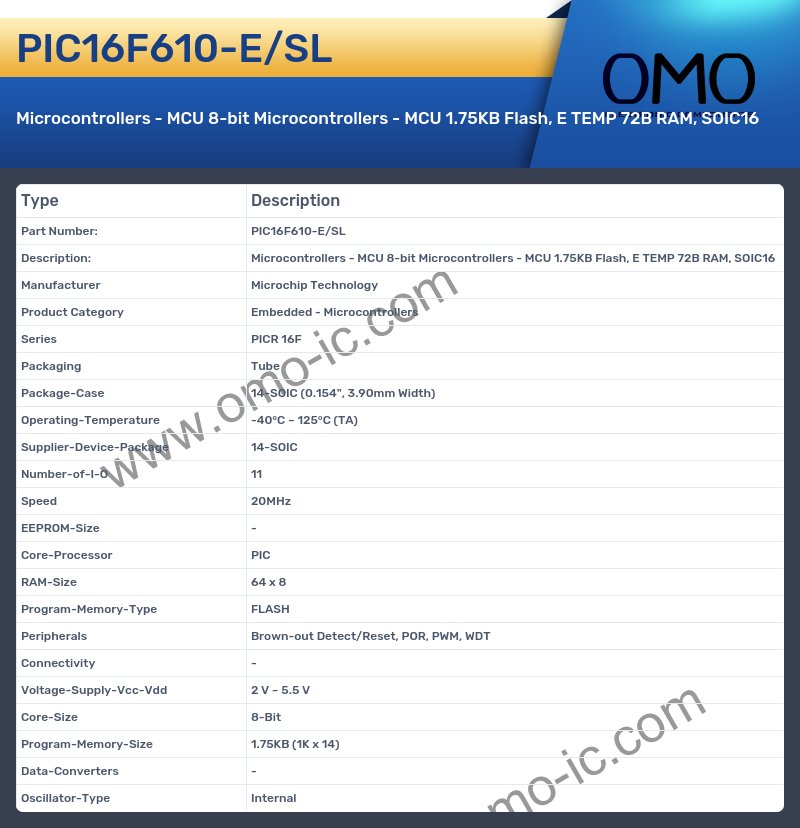 PIC16F610-E/SL