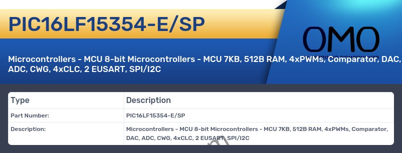 PIC16LF15354-E/SP