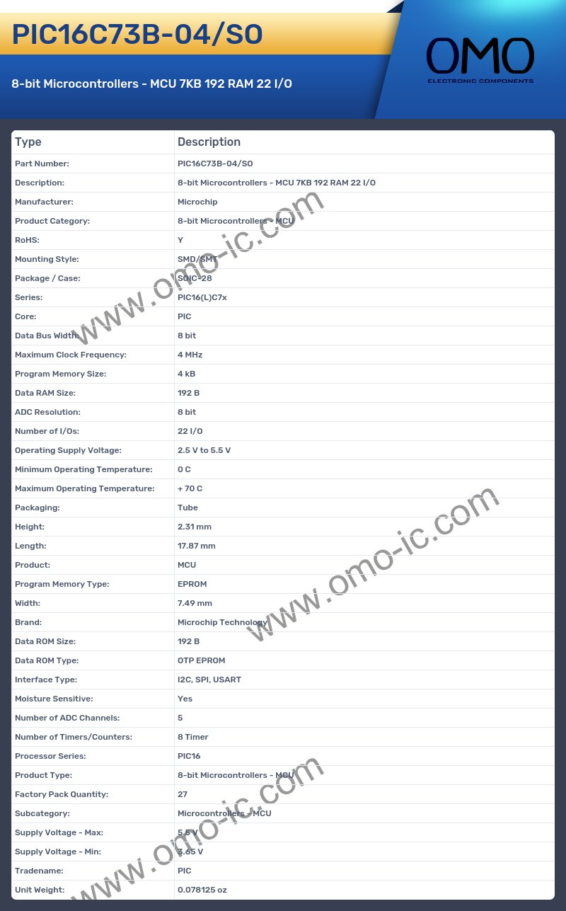 PIC16C73B-04/SO