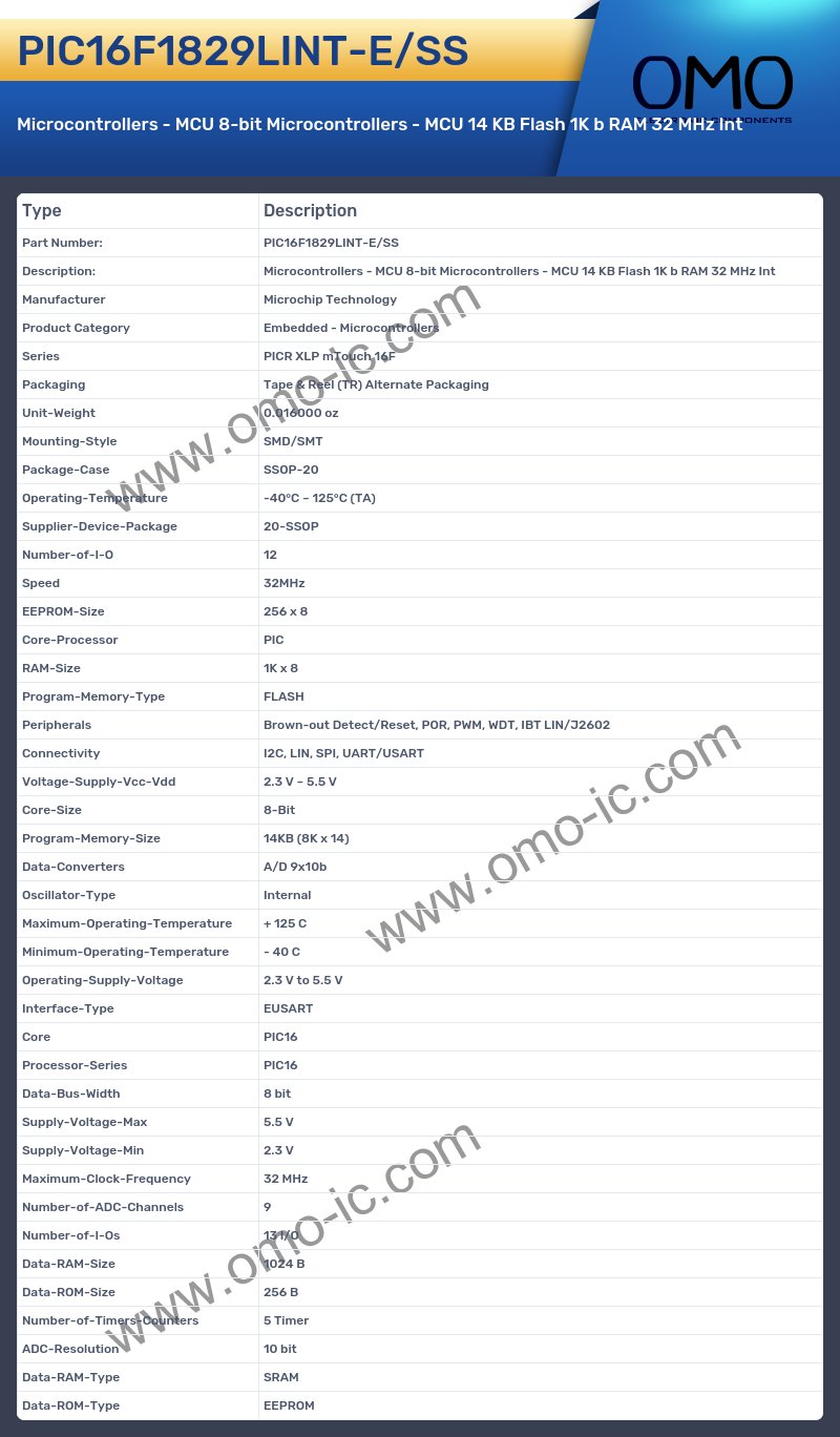 PIC16F1829LINT-E/SS