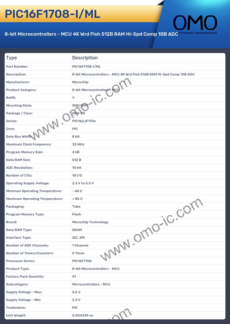 PIC16F1708-I/ML