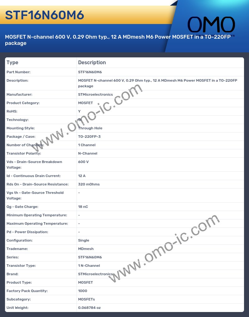 STF16N60M6