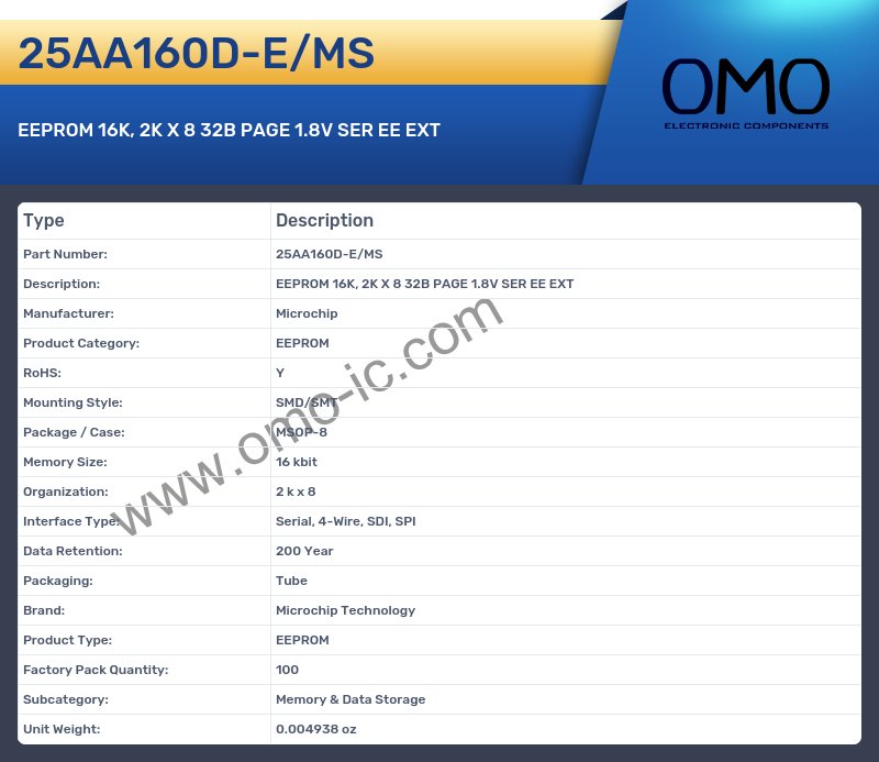 25AA160D-E/MS