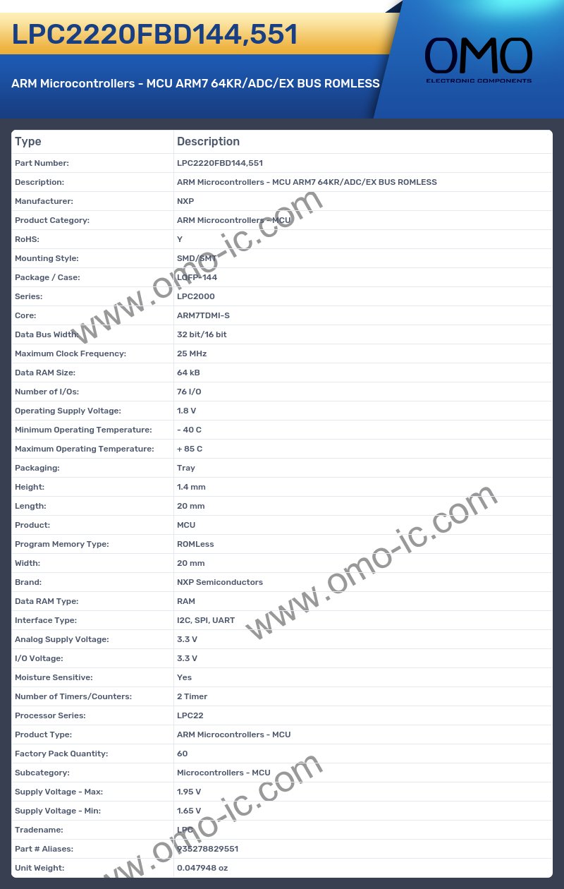 LPC2220FBD144,551