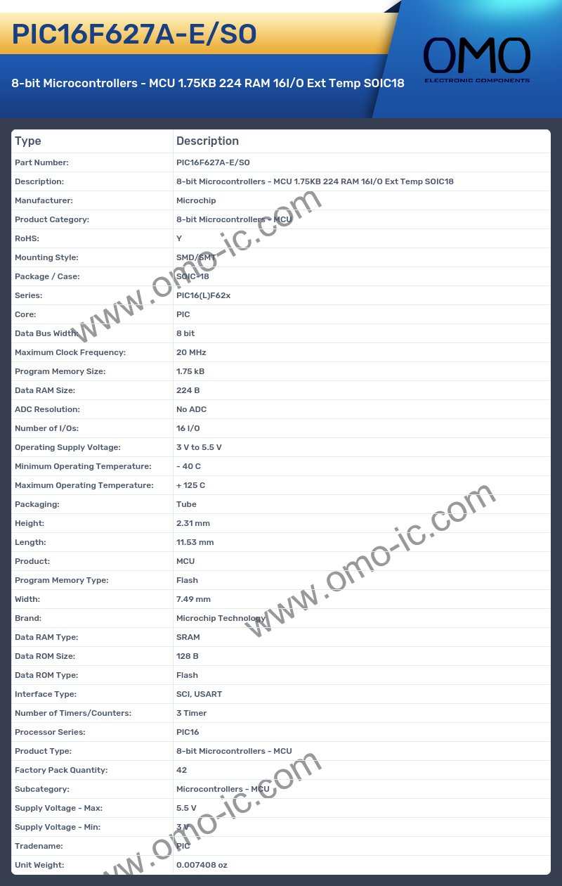 PIC16F627A-E/SO