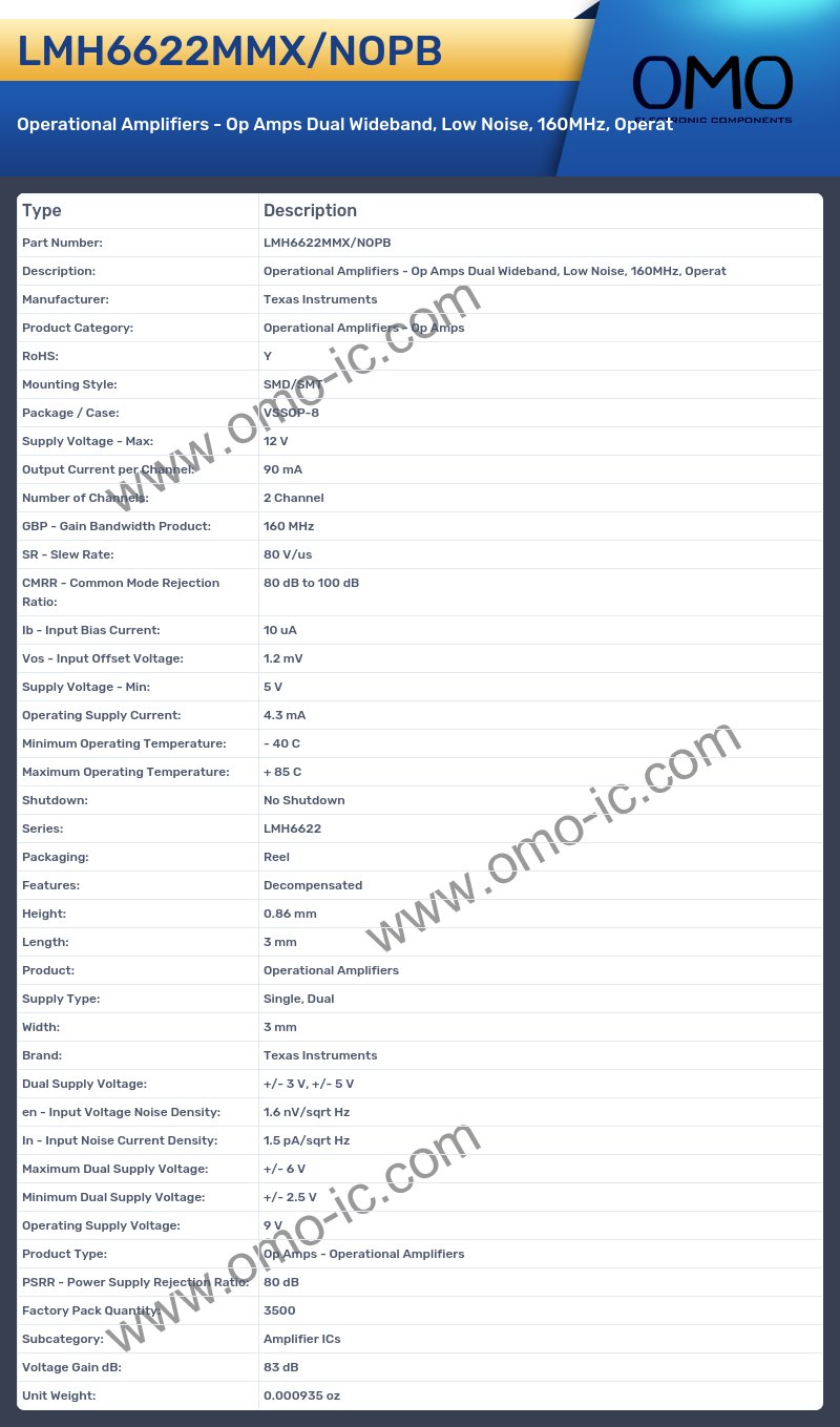 LMH6622MMX/NOPB