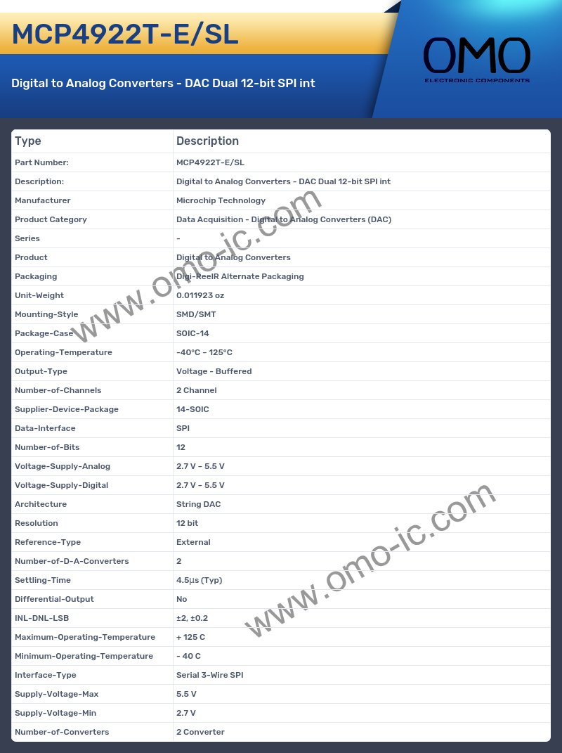 MCP4922T-E/SL