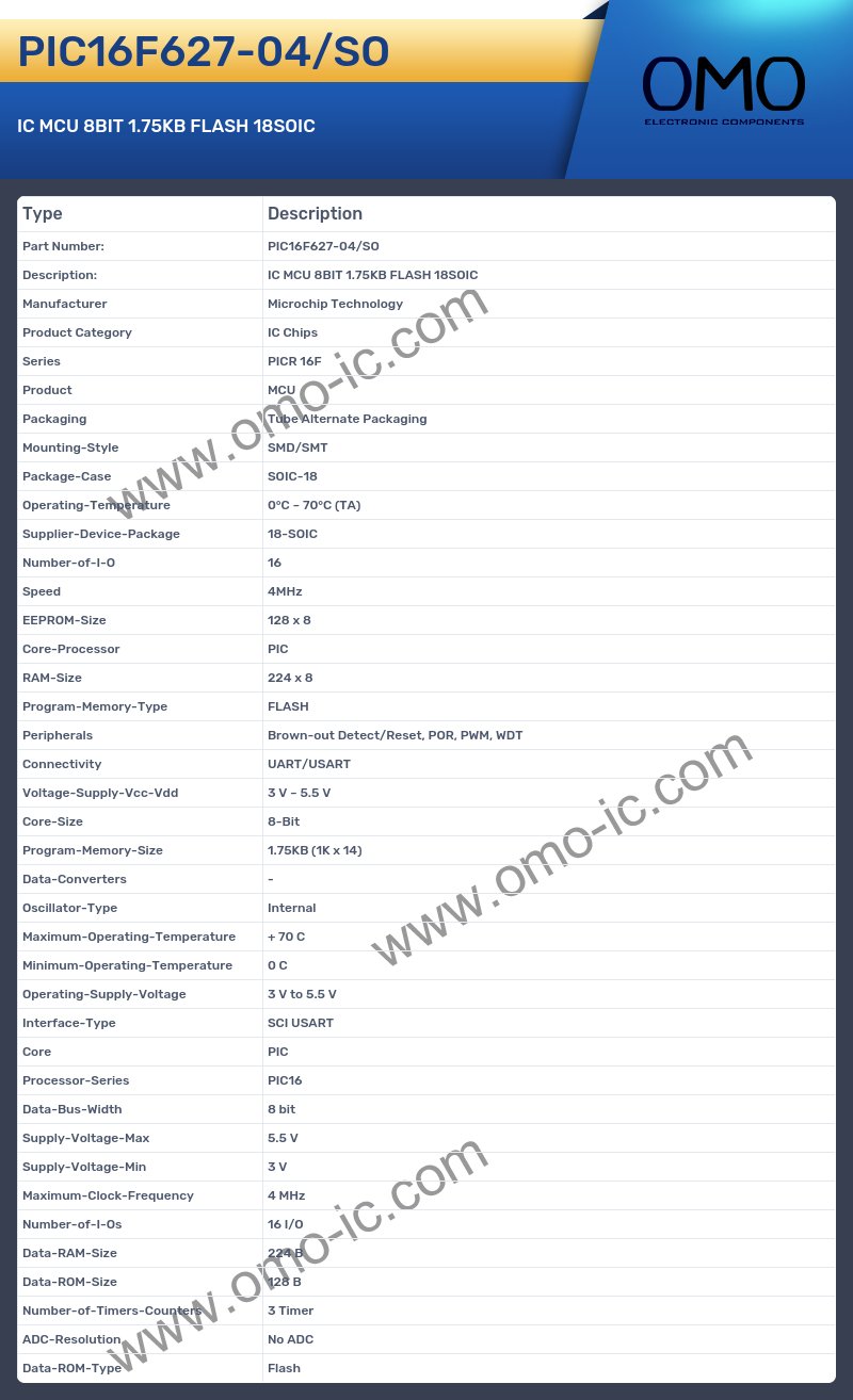 PIC16F627-04/SO
