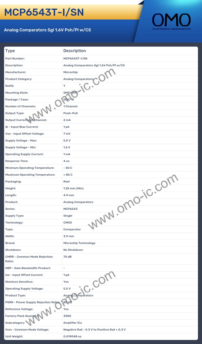 MCP6543T-I/SN