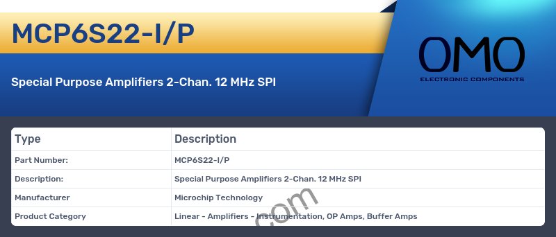 MCP6S22-I/P