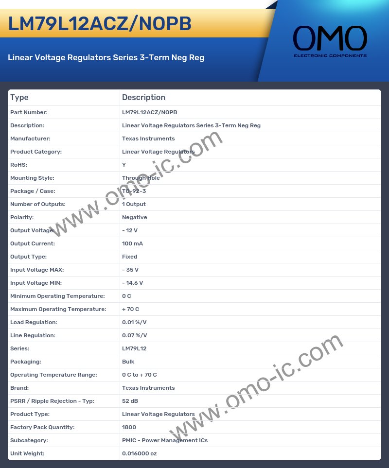 LM79L12ACZ/NOPB