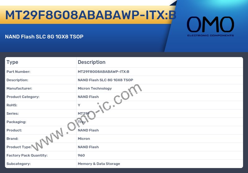 MT29F8G08ABABAWP-ITX:B