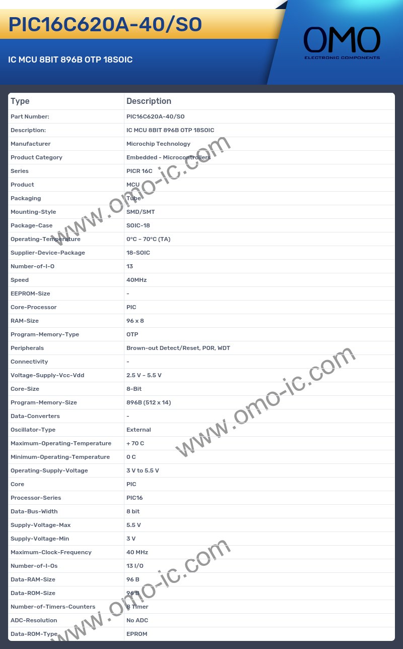 PIC16C620A-40/SO