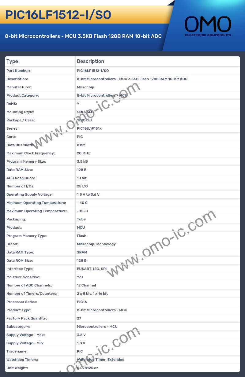 PIC16LF1512-I/SO