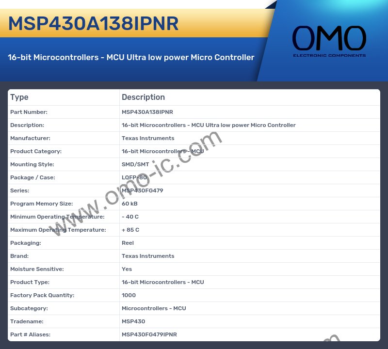 MSP430A138IPNR