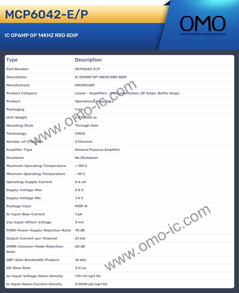 MCP6042-E/P