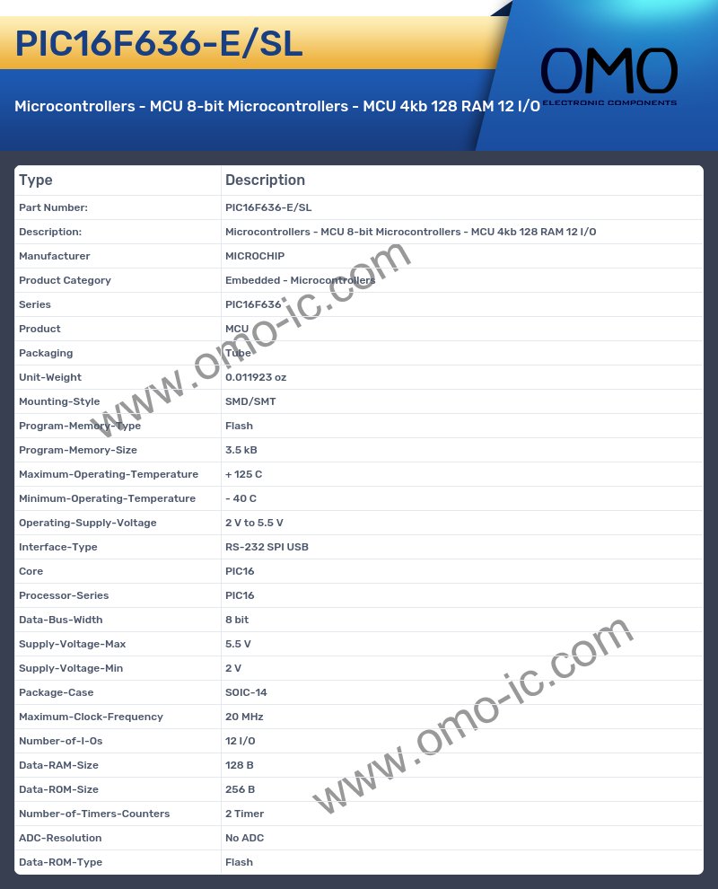 PIC16F636-E/SL