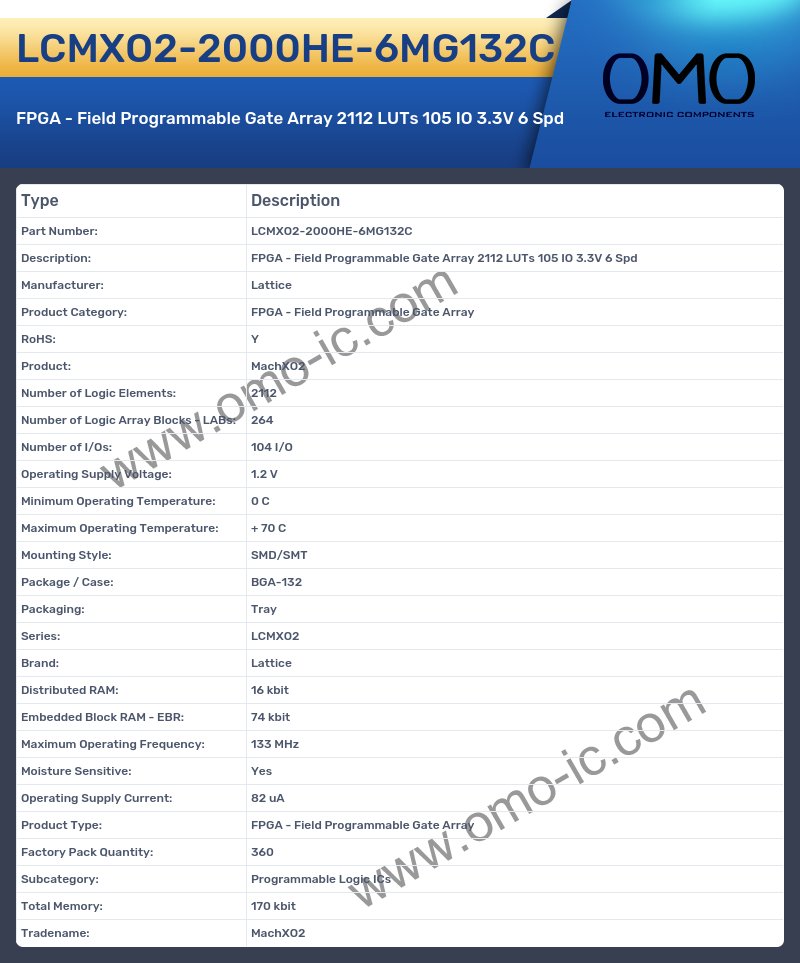 LCMXO2-2000HE-6MG132C