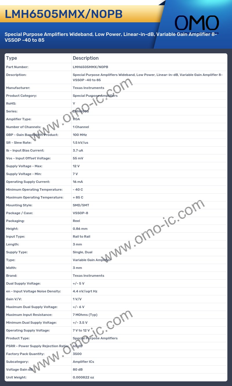 LMH6505MMX/NOPB