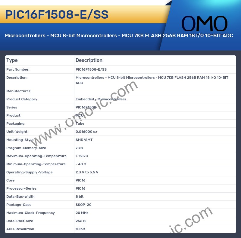 PIC16F1508-E/SS