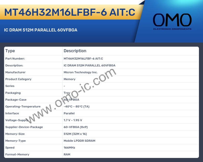MT46H32M16LFBF-6 AIT:C