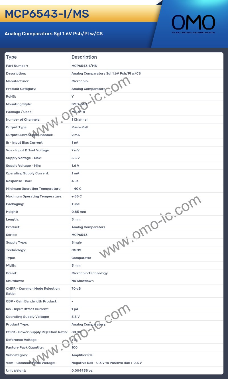 MCP6543-I/MS