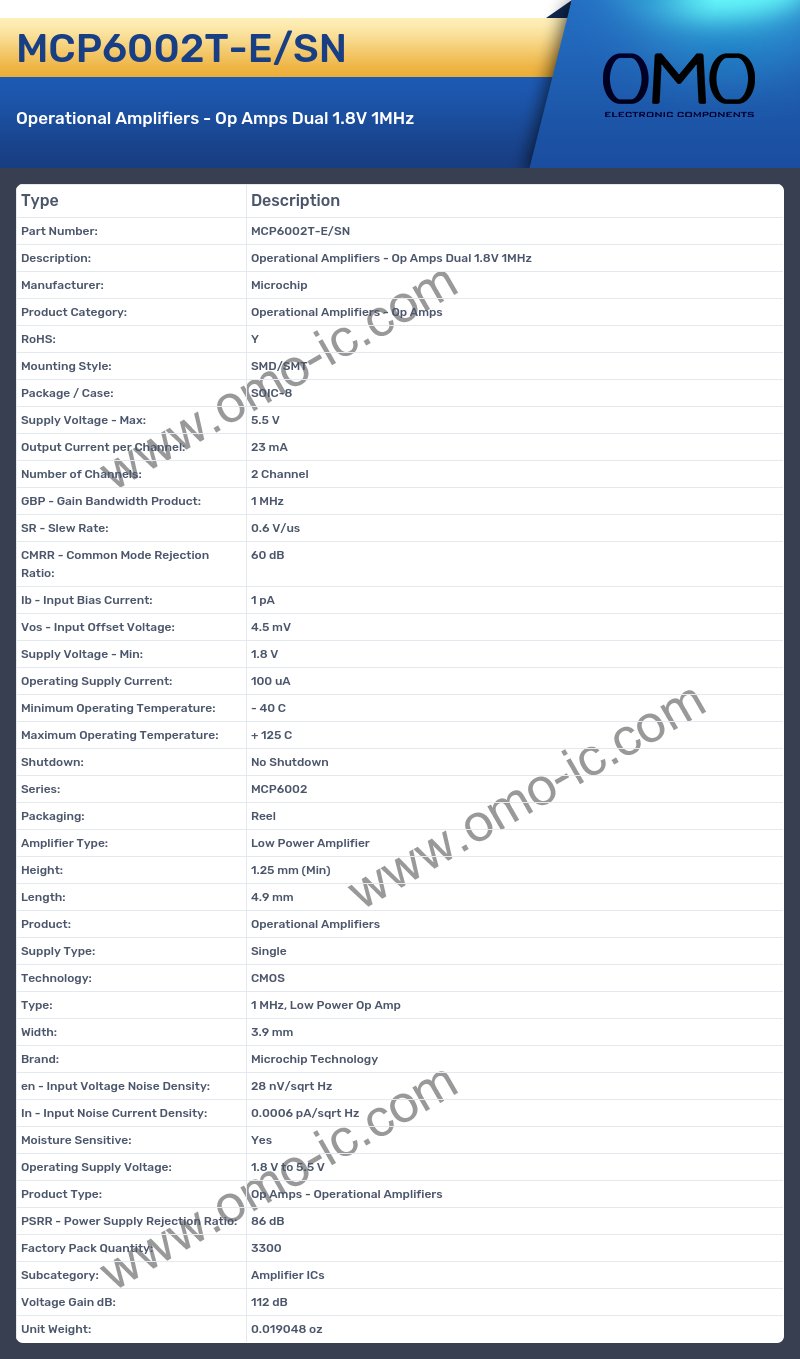 MCP6002T-E/SN