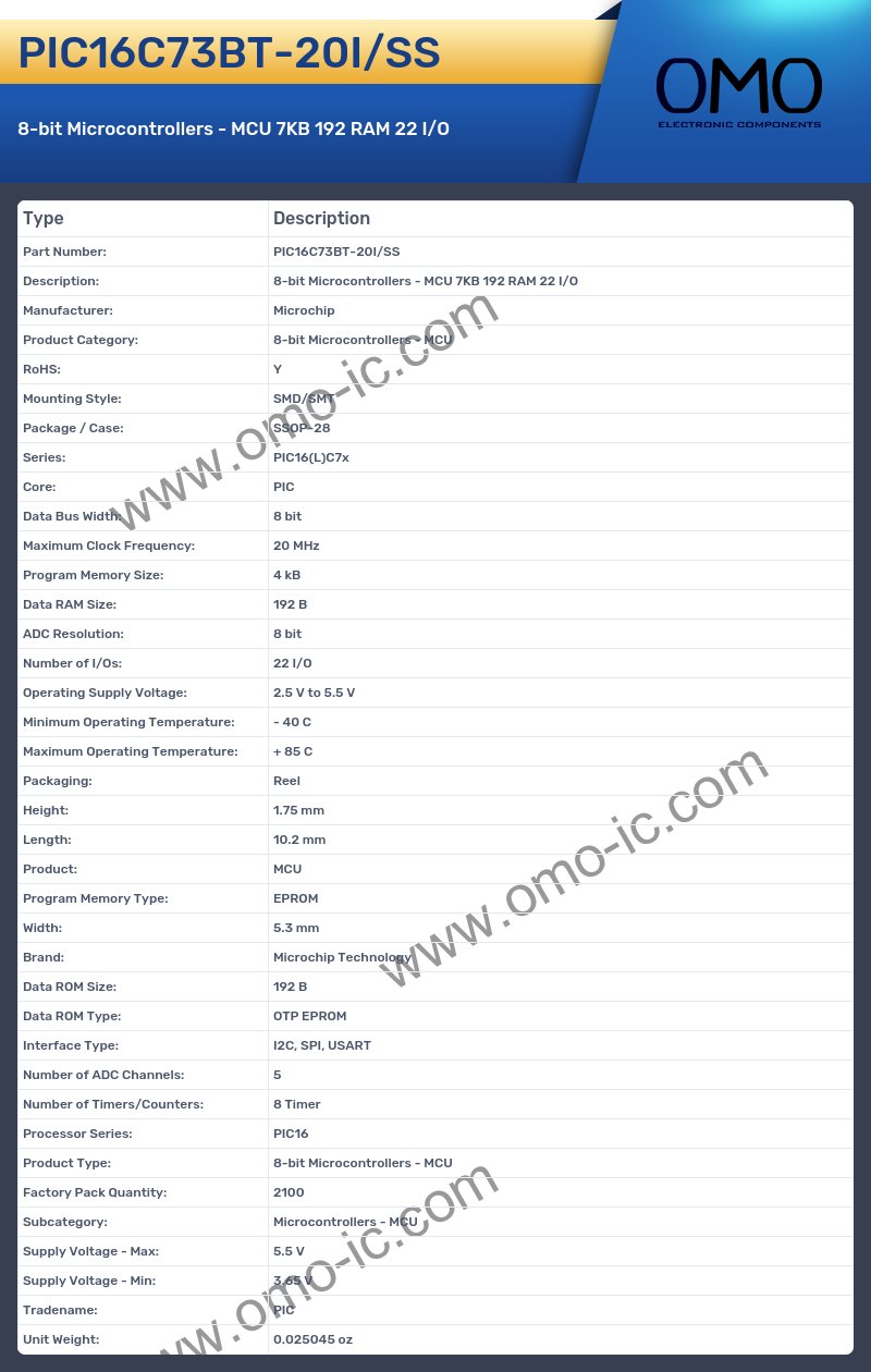 PIC16C73BT-20I/SS