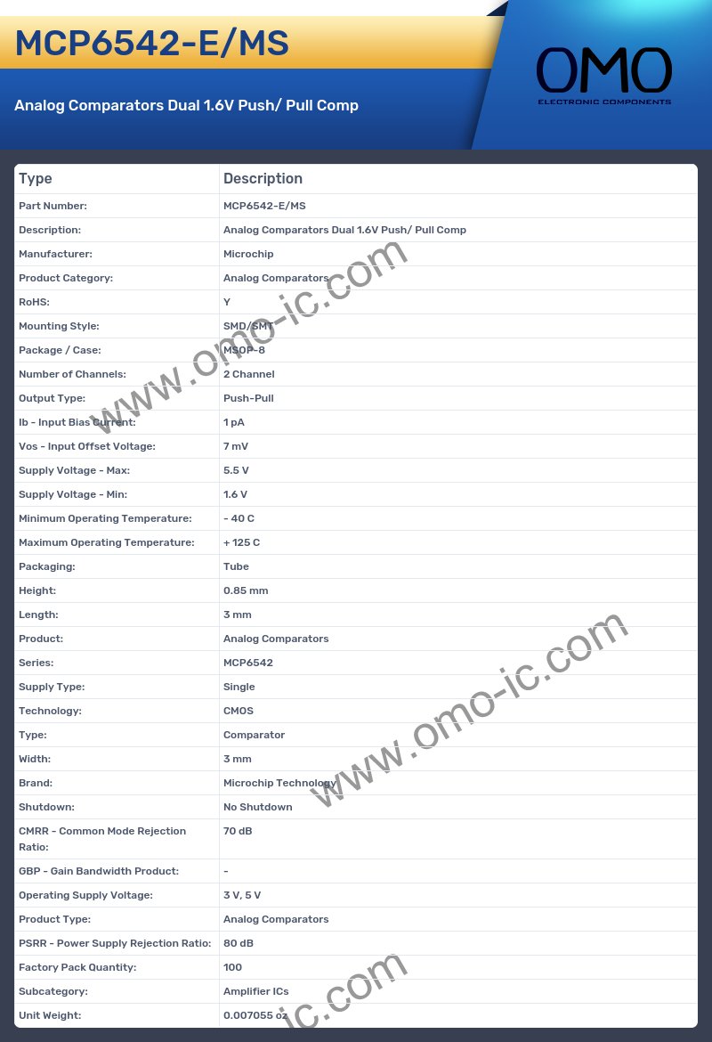 MCP6542-E/MS