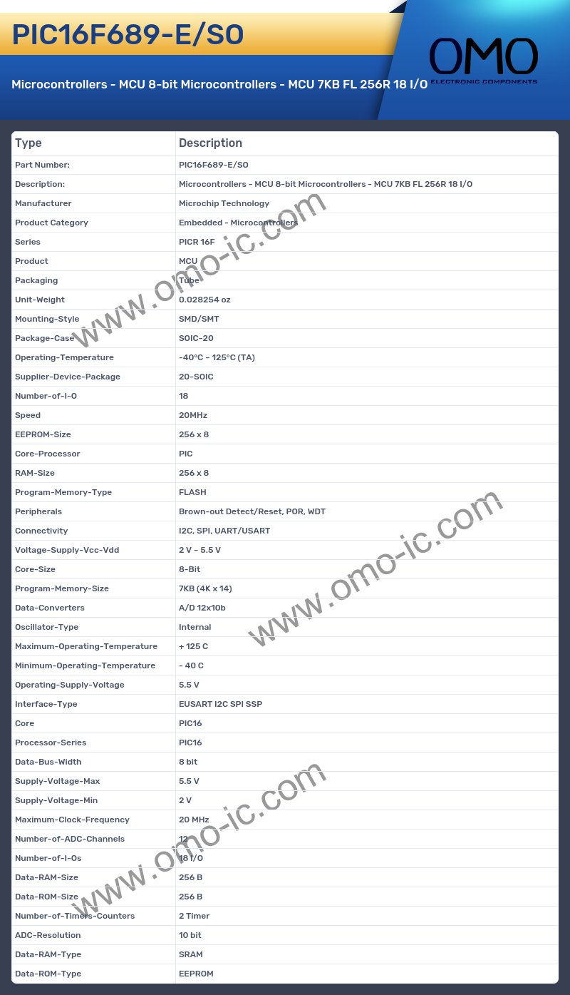 PIC16F689-E/SO