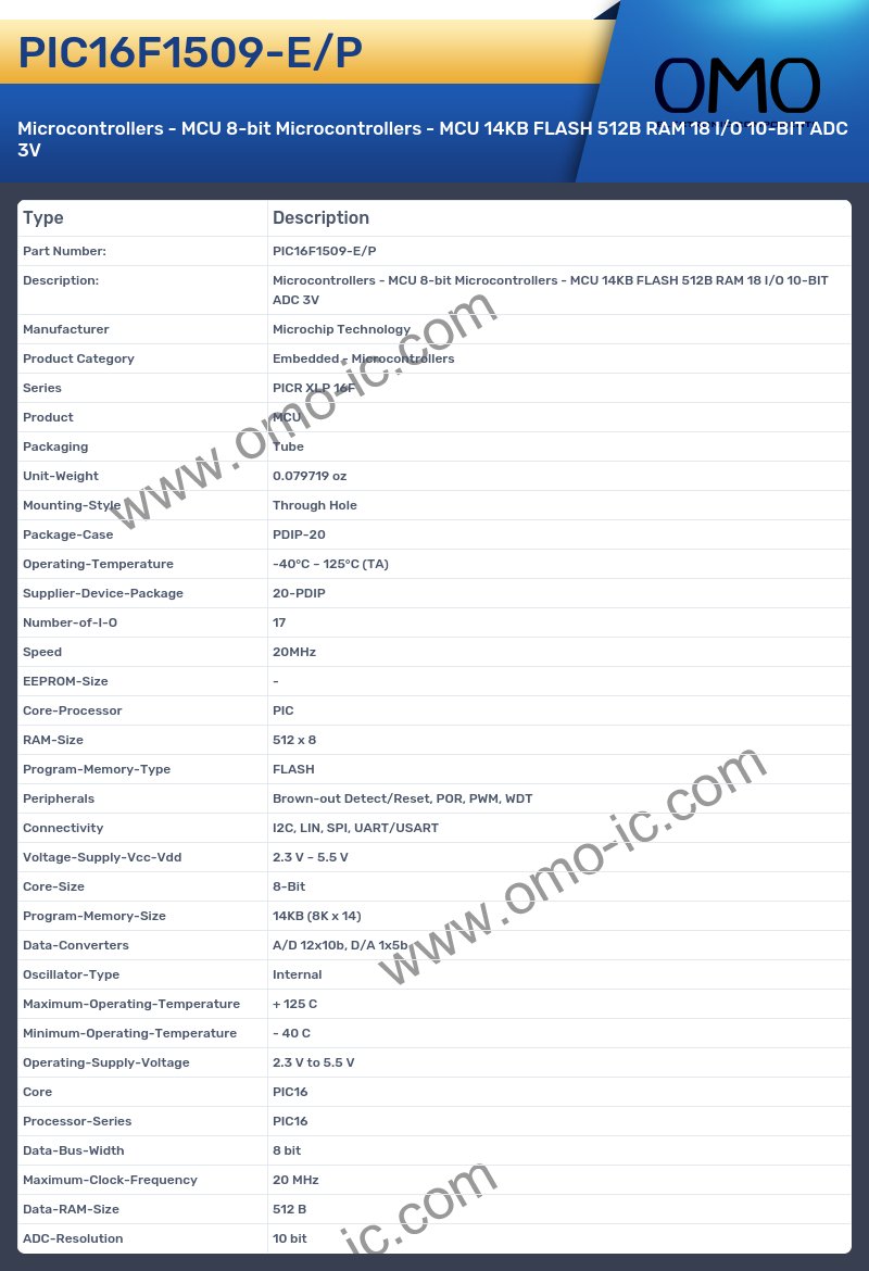 PIC16F1509-E/P