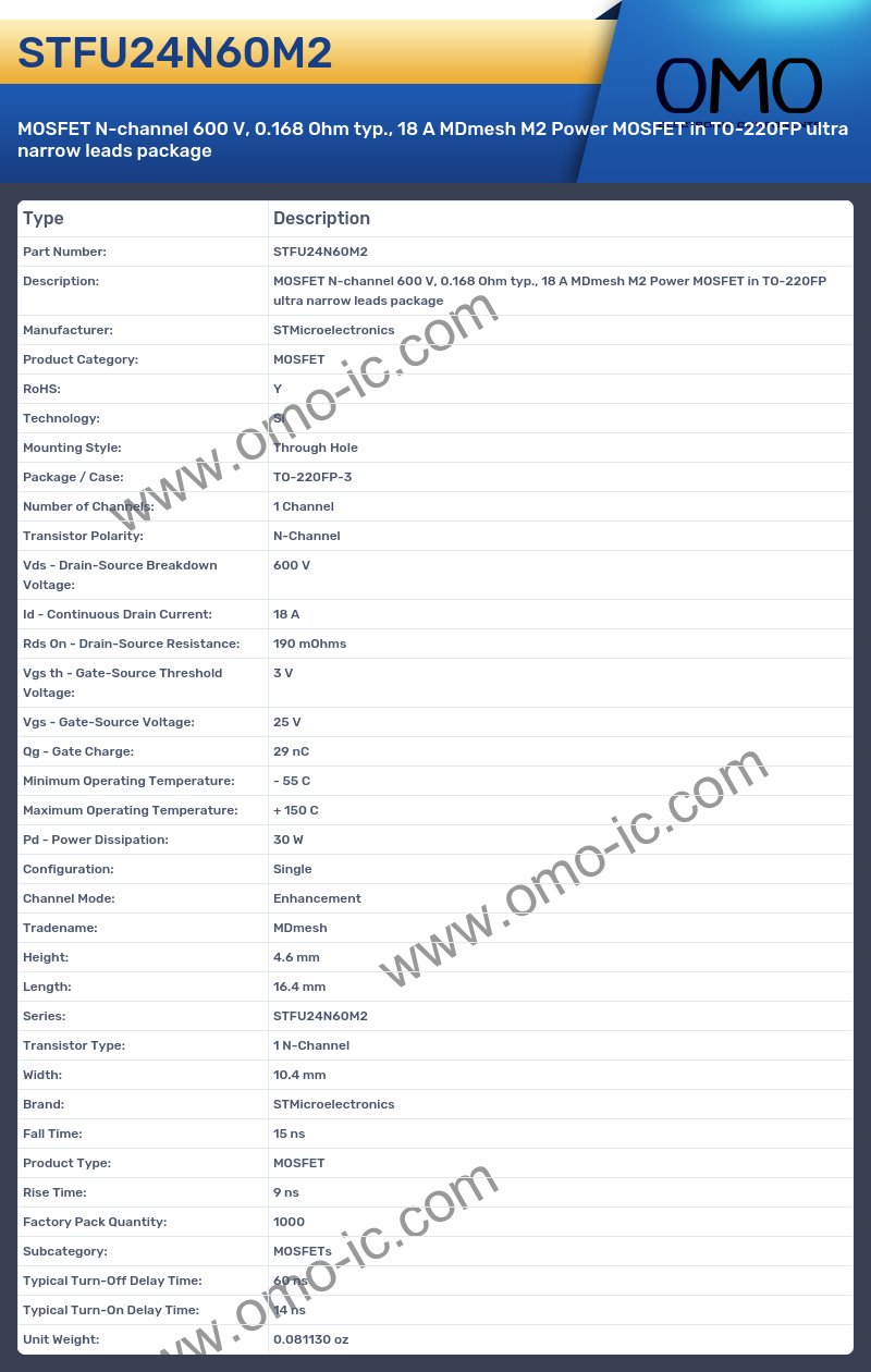 STFU24N60M2