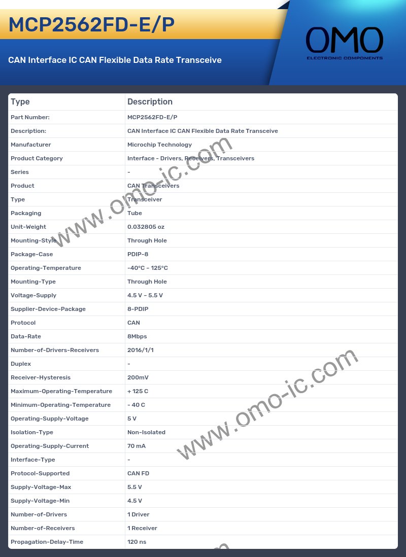 MCP2562FD-E/P