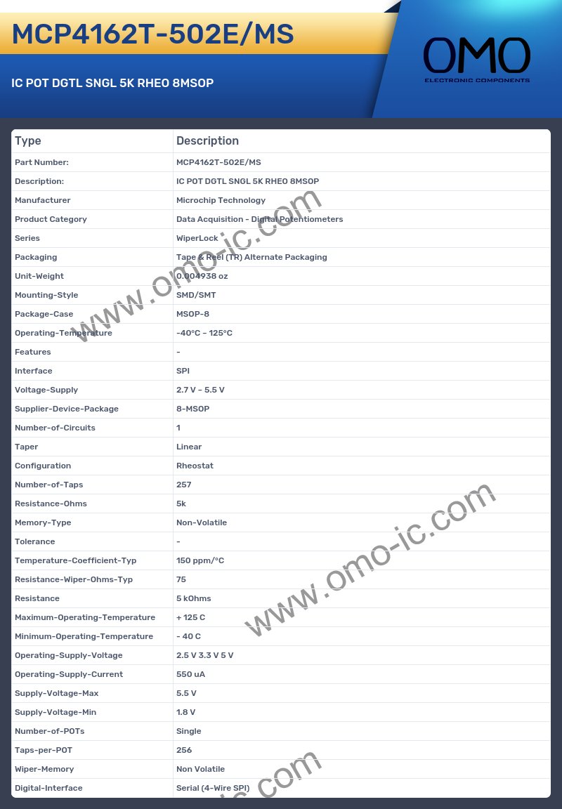 MCP4162T-502E/MS