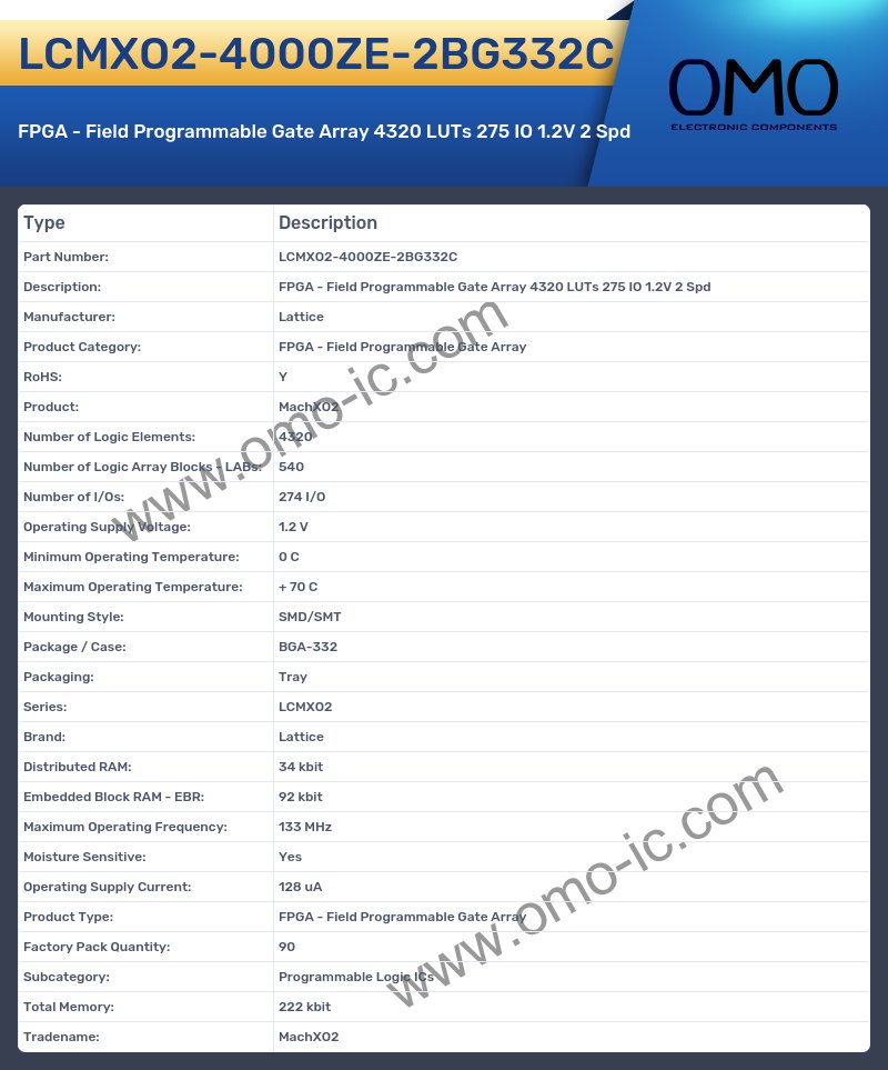 LCMXO2-4000ZE-2BG332C