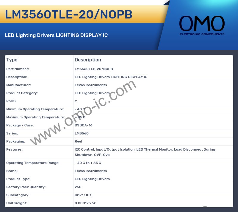 LM3560TLE-20/NOPB
