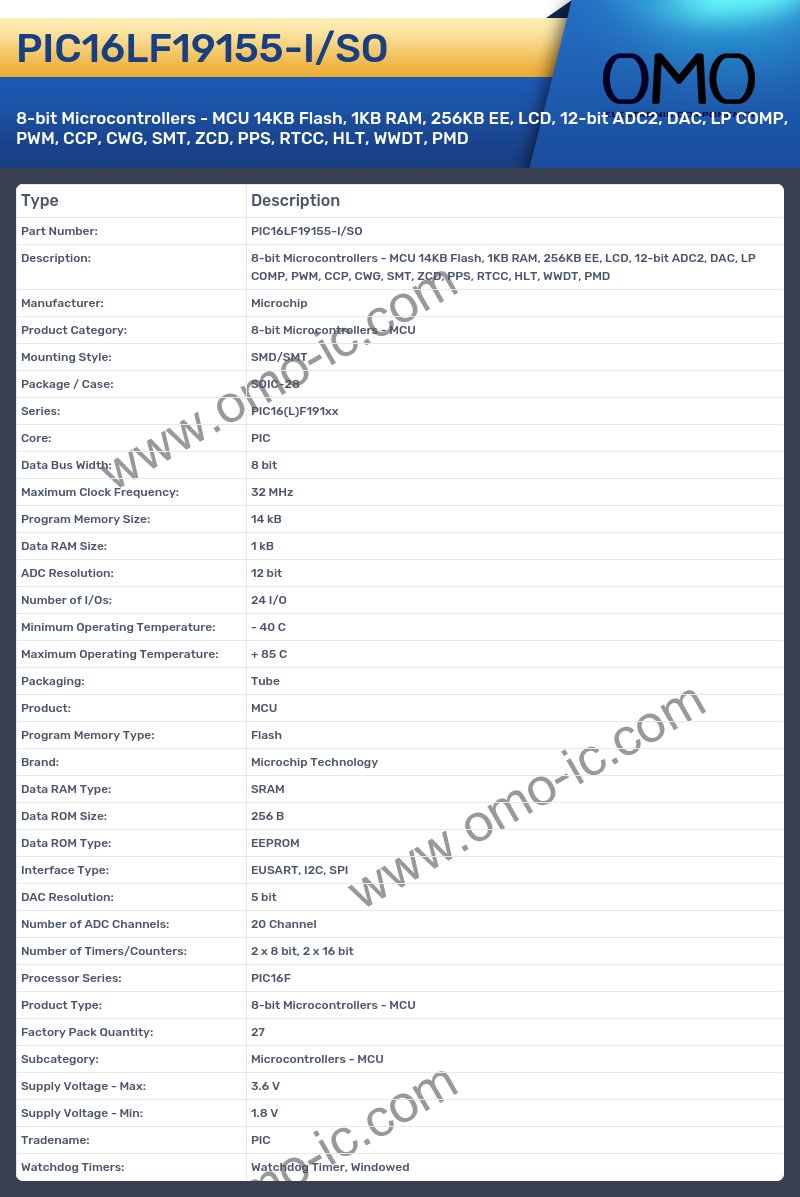 PIC16LF19155-I/SO