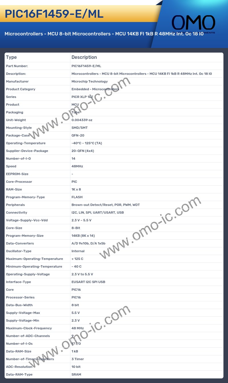 PIC16F1459-E/ML