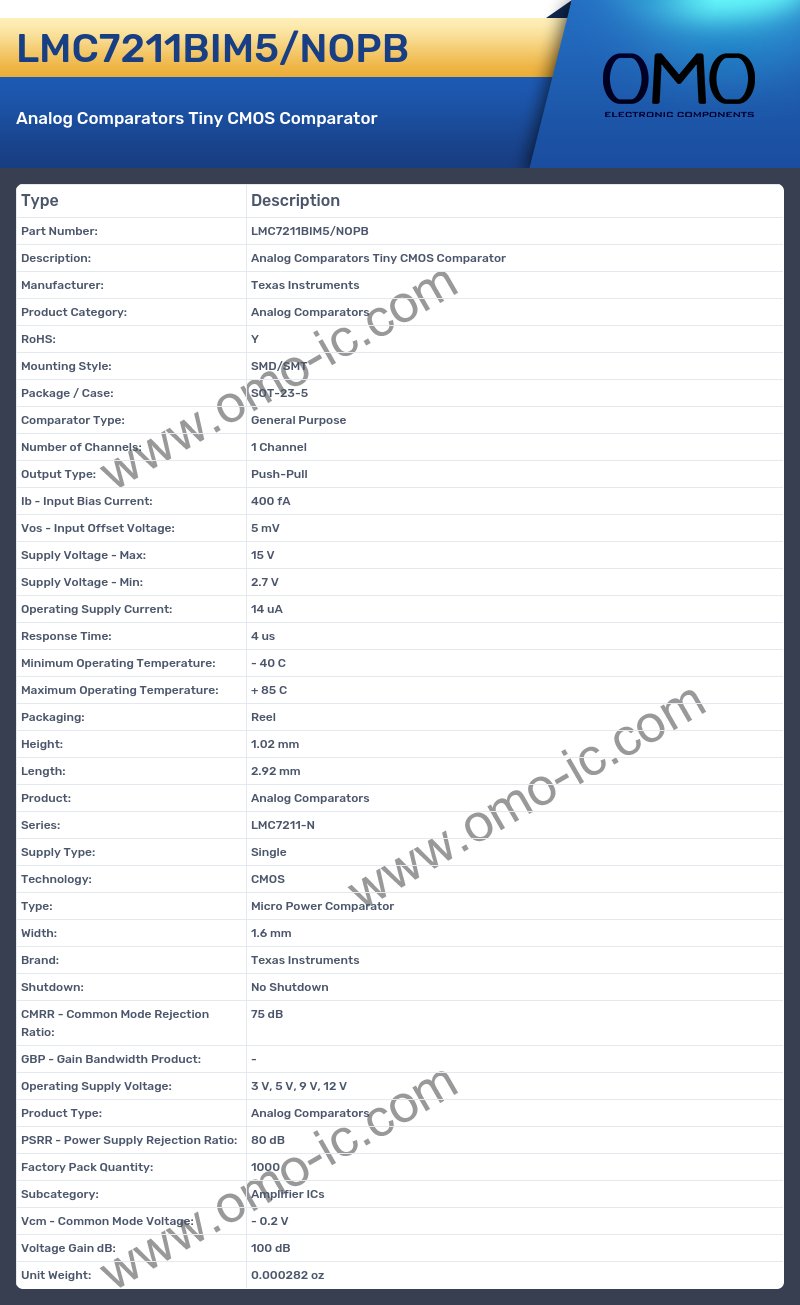 LMC7211BIM5/NOPB
