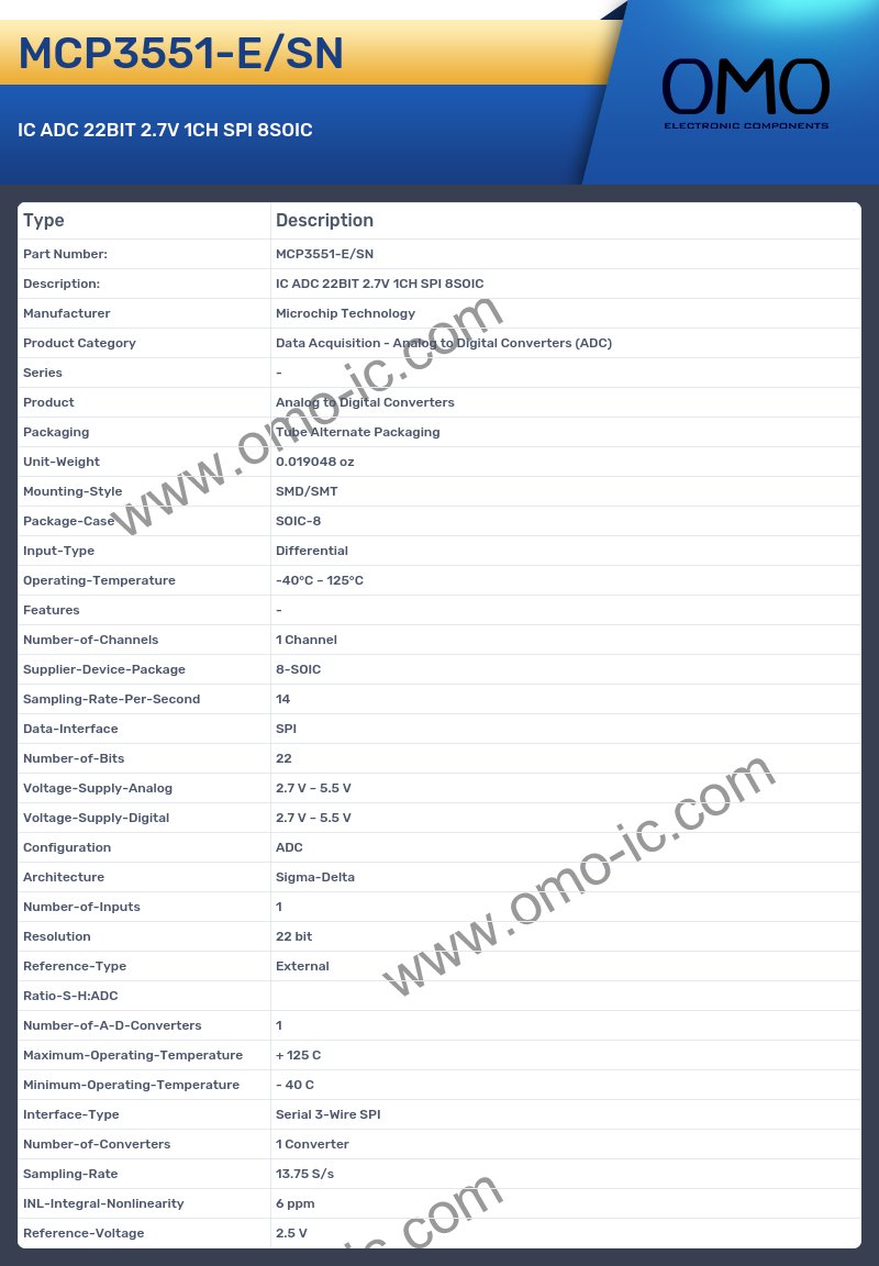 MCP3551-E/SN