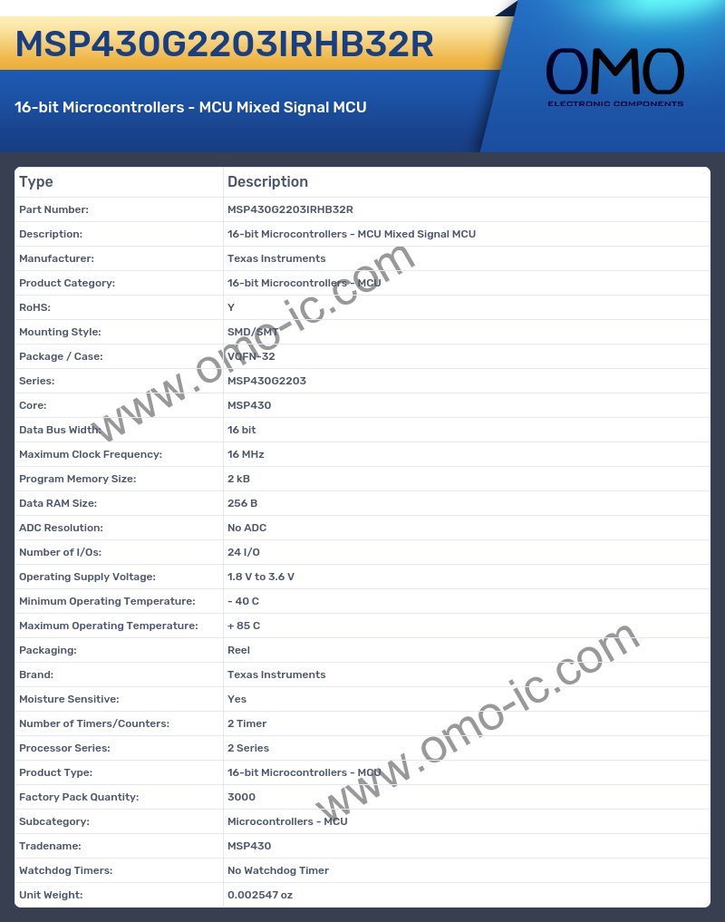 MSP430G2203IRHB32R