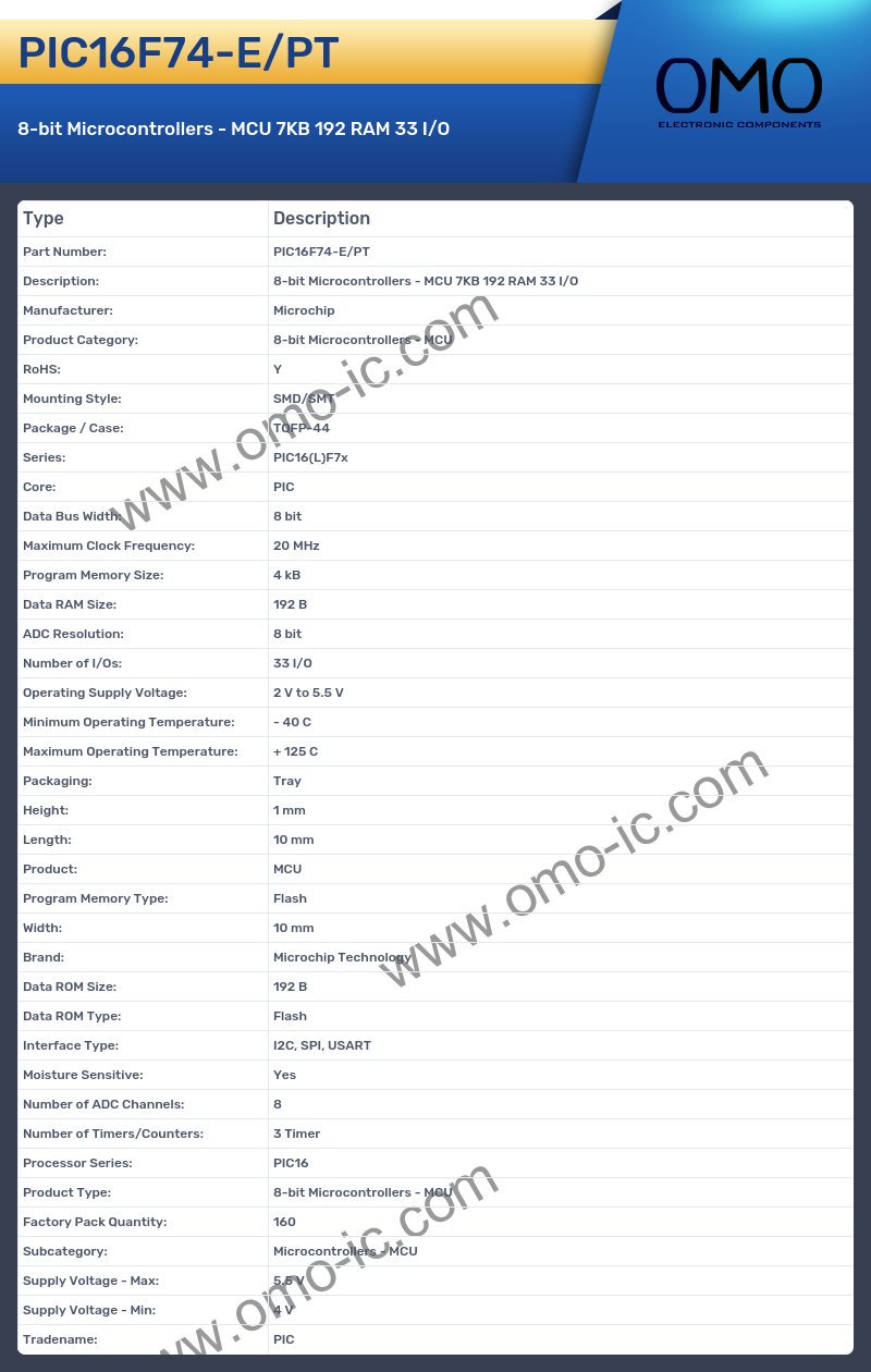 PIC16F74-E/PT