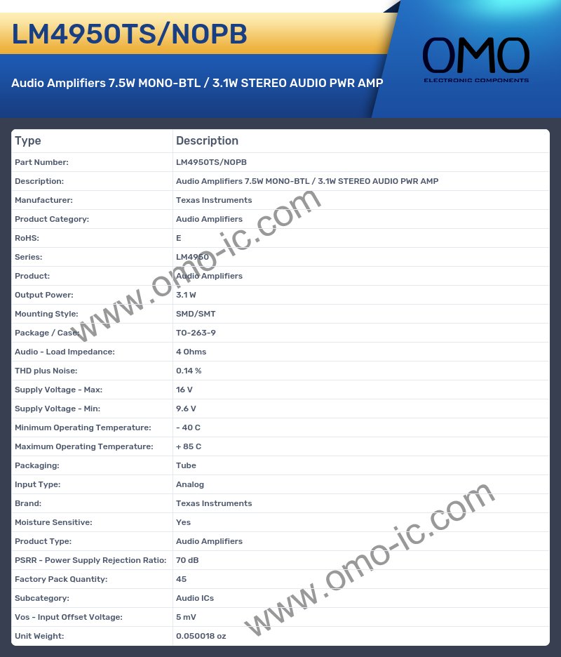 LM4950TS/NOPB